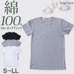 ショッピング西松屋 メンズ 綿100% クルーネック Tシャツ S〜LL (インナーシャツ 半袖 丸首 下着 肌着 インナー 抗菌 防臭 臭い M L LL 白 黒 グレー 男性 紳士)