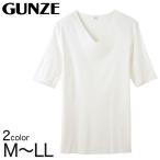 グンゼ YG インナーシャツ メンズ カットソー V首5分袖シャツ V首 M〜LL (GUNZE YG ワイジー 男性 紳士 肌着 防寒 インナー シャツ 吸湿発熱 M L LL) (在庫限り)