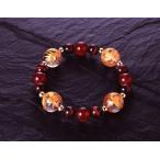 赤メノウ金龍ブレスレット白水晶黄水...