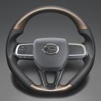 ショッピングゼット FEGGARI ハイゼットトラック(ジャンボ含む) 500系 後期 ステアリング ダークウッド x PVCレザー(ダークグレー) x スポーティーD / LSHJ2 フェガーリ