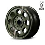 MIDホイールズ x DOD ウシャリン アルミホイール1本 15x6.0J 6H 139.7 +33 セミグロスODグリーン/15インチ