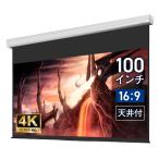 シアターハウス  電動プロジェクタースクリーン ケース付き (16：9) 100インチ ブラックマスク 日本製 WCB2214WEM