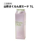 三田飲料 山形さくらんぼエード 紙パック 1L 1000ml x 12本 ケース販売 送料無料 本州のみ 三田飲料