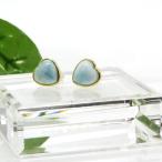 Seadropラリマードミニカ共和国産シルバー925ピアスハート型レディー...