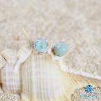 Seadropラリマードミニカ共和国産6mmピアスレディース天然石イヤリン...