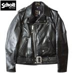 Schott ショット #7823950087[7826150003](7416) 613UHT ホースハイド ワンスター ライダースジャケット メンズ 黒 ブラック 本革ジャン リアルライダース