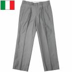 イタリア軍 チノパンツ グレー デッドストック PP323NN <BR>実物 軍モノ 軍物 メンズ ズボン ワーク ワーカー ワイドパンツ コッ