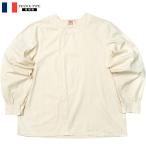 ショッピングフランス フランスタイプ ファーマーズシャツ JS209YN トップス メンズ ロングスリーブ カジュアルシャツ クルーネック 丸首 スクエアボトム ボタンナチュラルホワイト