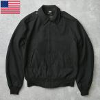 米軍 ARMY アカデミージャケット ポリウール ブラック ライナー無し USED JJ398UN アメリカ軍 GI US 陸軍 ユーティリティジャケット スイングトップ