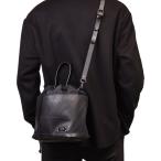 巾着バケットショルダーバッグ メンズ SEAL 森野帆布 防水 本革 日本製