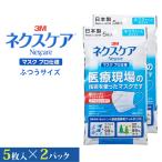 日本製 3M ネクスケア マスク プロ仕様 (5枚入り×2パック) 不織布マスク 白 ホワイト プリーツマスク ふつうサイズ 大人用 使い捨てマスク ノーズワイヤー