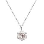 ネックレス レディース プラチナ ダイヤモンド 0.4ct 鑑別書付 一粒 6本爪 PT900 誕生日 プレゼント シアーズ
