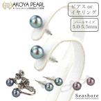 ショッピング真珠 真珠 ブラックパール ピアス イヤリング ノンホールピアス 5.0-5.5mm あこや 真珠 スタッドタイプ 黒真珠 チタン 樹脂 金属アレルギー対応 両耳用 ポイント利用