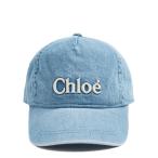 ショッピングchloe クロエ CAP 帽子 デニム ブルー キャップ ブランド 58cm ガールズ キッズ 大人 ギフト プレゼント ロゴ シンプル  ウォッシュ コットン Chloe C20183 Z10
