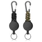 [Mellbree] катушка брелок для ключа kalabina2 шт катушка ремешок растягивать . брелок для ключа ключ катушка цепочка для ключей мощный катушка крепкий легкий 60CM металл провод 