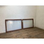 taA1203*[H62cm×W87,5cm]×2 листов * Showa Retro . дизайн стекло. старый дерево рамка-оправа раздвижная дверь * старый двери стекло дверь окно старый дом в японском стиле преобразование retro L двор 
