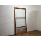 taA1590*(2)[H179,5cm×W86,5cm]* Vintage * ретро старый дерево рамка-оправа раздвижная дверь * старый двери стекло дверь рама . материал магазин инвентарь lino беж .nM сосна 