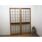 taB0868*(1)[H180cm×W67,5cm]×2 листов * Showa Retro . тест ... большой старый из дерева стекло дверь * старый двери раздвижная дверь старый дом в японском стиле воспроизведение блок дом мир современный M сосна 