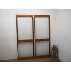 taC0113*[H176,5cm×W65cm]×2 листов * Showa Retro . дизайн стекло. старый дерево рамка-оправа раздвижная дверь * obi дверь старый двери раздвижная дверь вход дверь старый дом в японском стиле воспроизведение античный M сосна 