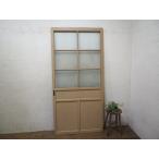 taC0588*(3)[H182cm×W86,5cm]* античный *.... стекло ввод. большой старый из дерева раздвижная дверь * старый двери волна стекло дверь Taisho роман retro M сосна 
