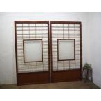 taC0597*(2)[H183cm×W97,5cm]×2 листов * античный * Taisho стекло ввод. большой старый из дерева раздвижная дверь * старый двери стекло дверь раздвижные двери shoji дверь мир . retro M сосна 