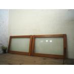 yuC0787*[H56cm×W86cm]×2 листов * симпатичный дизайн стекло. ретро старый дерево рамка-оправа стекло дверь * старый двери раздвижная дверь маленькое окно Akira . брать . вафля античный A внизу 