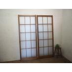 taC0921*(1)[H176,5cm×W68cm]×2 листов * Showa Retro . тест ... старый дерево рамка-оправа стекло дверь * старый двери раздвижная дверь рама старый дом в японском стиле воспроизведение блок дом б/у жилье Vintage M сосна 