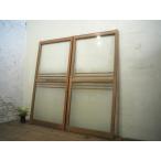 taC0941*[H138cm×W67cm]×2 листов * Vintage * ретро тест ... старый дерево рамка-оправа раздвижная дверь * старый двери окно стекло дверь рама старый дом в японском стиле воспроизведение б/у жилье Akira . брать .L внизу 
