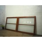 taC0950*[H73cm×W83cm]×2 листов * Vintage * ретро тест ... старый дерево рамка-оправа стекло дверь * старый двери окно стекло дверь рама Akira .. брать . магазин инвентарь старый мебель L внизу 
