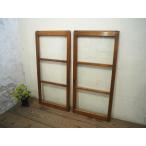 taC0954*(2)[H91cm×W43cm]×2 листов * Vintage * ценный размер. ретро старый дерево рамка-оправа стекло дверь * старый двери раздвижная дверь маленькое окно рама Akira . брать . интерьер L внизу 