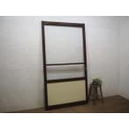 taD0048*[H179cm×W94,5cm]* Vintage * надежно считая . структура .. ретро старый дерево рамка-оправа стекло дверь * старый двери раздвижная дверь рама старый дом в японском стиле воспроизведение блок дом Cafe M сосна 