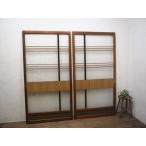 taD0062*(2)[H176cm×W90cm]×2 листов * Showa Retro . дизайн стекло. старый из дерева раздвижная дверь * старый двери стекло дверь рама старый дом в японском стиле воспроизведение . материал б/у жилье M сосна 