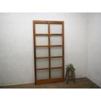 taD0114*[H180cm×W88cm]* ретро тест ... большой старый дерево рамка-оправа стекло дверь * старый двери раздвижная дверь рама салон ..lino беж .n Vintage M сосна 