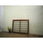 yuD0250*[H63cm×W78cm]* Vintage * ретро старый дерево рамка-оправа стекло дверь * двери раздвижная дверь рама маленькое окно старый мебель старый инструмент магазин инвентарь lino беж .nA внизу 