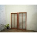 yuD0262*[H92cm×W41,5cm]×2 листов * Showa Retro . тест ... старый дерево рамка-оправа стекло дверь * двери раздвижная дверь рама окно старый дом в японском стиле воспроизведение преобразование Vintage A внизу 