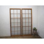 taD0457*(2)[H176cm×W67cm]×2 листов * Showa Retro . тест ... старый дерево рамка-оправа стекло дверь * двери раздвижная дверь рама старый дом в японском стиле блок дом б/у жилье преобразование M сосна 