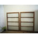 taD0587*(2)[H127cm×W89,5cm]×2 листов * ретро тест ... старый дерево рамка-оправа стекло дверь * двери раздвижная дверь рама окно стекло старый дом в японском стиле Showa Vintage L внизу 