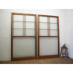 taE0133*(3)[H175cm×W93,5cm]×2 листов * Showa Retro . тест ... старый дерево рамка-оправа стекло дверь * двери раздвижная дверь рама старый дом в японском стиле воспроизведение магазин инвентарь Vintage M сосна 