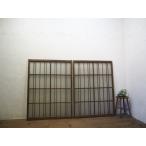 taE0308*(1)[H122cm×W91,5cm]×2 листов * античный *.. дизайн. старый дерево рамка-оправа стекло дверь * двери раздвижная дверь рама старый дом в японском стиле Cafe retro L внизу 