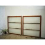 taE0631*[H104cm×W89cm]×2 листов * Vintage * серебряный молдинг стекло. старый дерево рамка-оправа раздвижная дверь * двери стекло дверь окно стекло рама маленькое окно retro смешанные товары магазин L внизу 