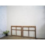 yuF0039*[H54cm×W65cm]×2 листов * Vintage * маленький старый дерево рамка-оправа стекло дверь * двери раздвижная дверь маленькое окно рама Cafe кофейня lino беж .n retro A внизу 