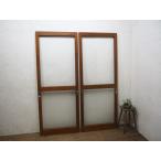taF0077*(2)[H172cm×W68cm]×2 листов * Showa Retro . дизайн стекло. дерево рамка-оправа стекло дверь * двери раздвижная дверь рама окно стекло б/у жилье Vintage M сосна 