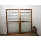 taF0079*(2)[H177cm×W90cm]×2 листов * ретро тест ... старый дерево рамка-оправа стекло дверь * двери раздвижная дверь рама старый дом в японском стиле воспроизведение фильм фотосъемка жилье преобразование M сосна 