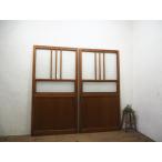 taF0303*(1)[H176cm×W90,5cm]×2 листов * Showa Retro . тест ... старый из дерева стекло дверь * двери раздвижная дверь рама старый дом в японском стиле магазин инвентарь жилье Vintage M сосна 