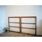 taF0966*(1)[H99cm×W86cm]×2 листов * античный * тест ... есть старый дерево рамка-оправа стекло дверь * двери раздвижная дверь маленькое окно рама старый мебель retro L внизу 