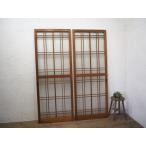 taG0128*(1)[H176,5cm×W67,5cm]×2 листов * Showa Retro . дизайн стекло. старый дерево рамка-оправа раздвижная дверь * двери стекло дверь рама старый дом в японском стиле Vintage M сосна 