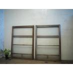 taG0523*(1)[H102cm×W72,5cm]×2 листов * Vintage * ретро тест ... дерево рамка-оправа стекло дверь * двери раздвижная дверь окно стекло рама старый дом в японском стиле блок дом L внизу 