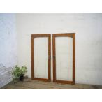 yuG0823*[H91cm×W43cm]×2 листов * Vintage * двустворчатая дверь. старый дерево рамка-оправа стекло дверь * старый двери двустворчатая дверь дверь маленькое окно рама Akira . брать . retro . материал A.1