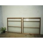 taH0003*[H87cm×W87cm]×2 листов * античный * симпатичный молдинг стекло ввод. старый дерево рамка-оправа раздвижная дверь * двери стекло дверь рама окно стекло retro L внизу 