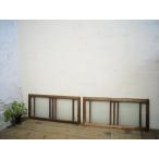 yuH0102*(2)[H40cm×W87cm]×2 листов * античный * лист стекло ввод. маленький ... старый дерево рамка-оправа раздвижная дверь * двери стекло дверь раздел промежуток Ran ma маленькое окно retro A внизу 